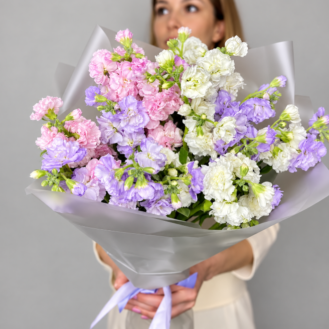Pastel Matthiola Bouquet