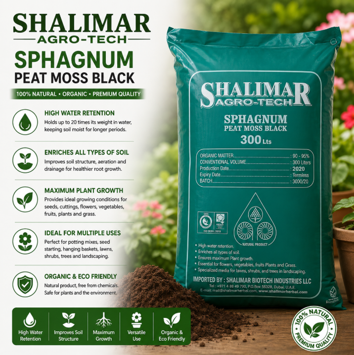 Shalimar Sphagnum Peat Moss Black