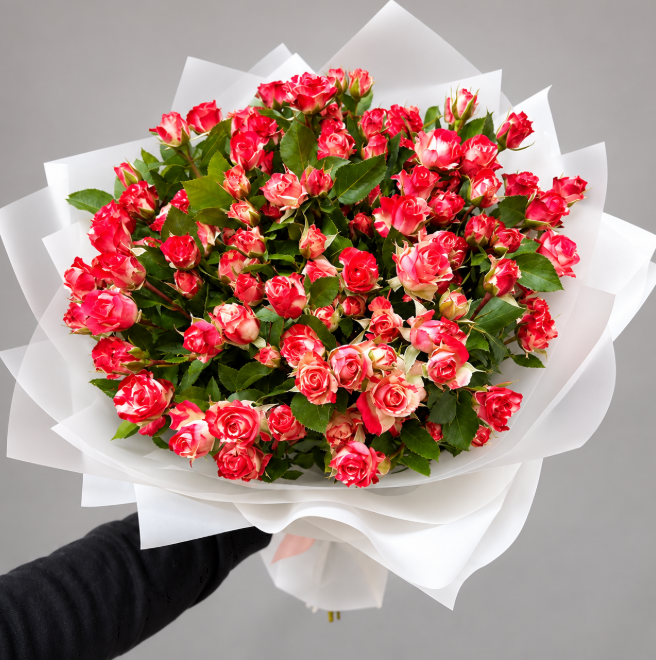 21 Dark Pink Spray Rose Bouquet
