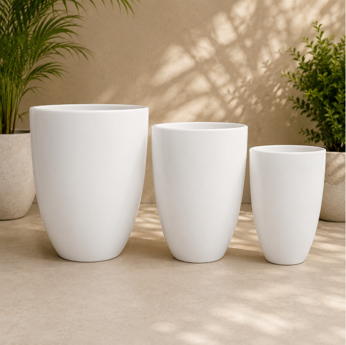 White Elegance Ceramic Pot