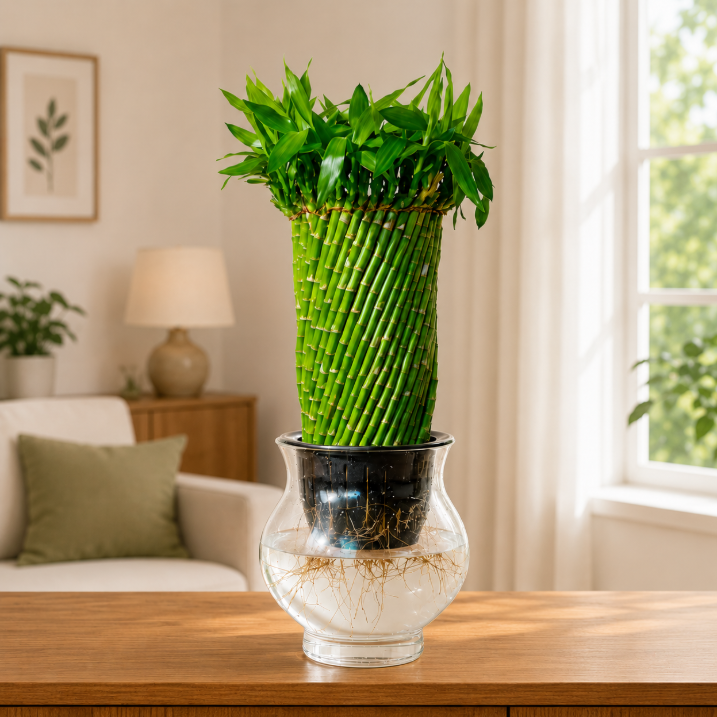 Giant Twisted Lucky Bamboo Self Watering