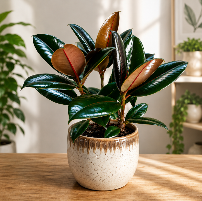 Rubber Plant Small 3-Stem