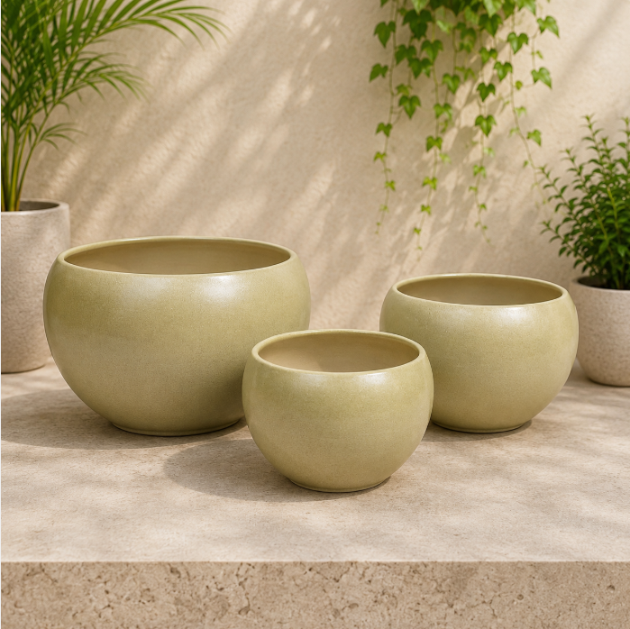 Sage Green Bowl Planter