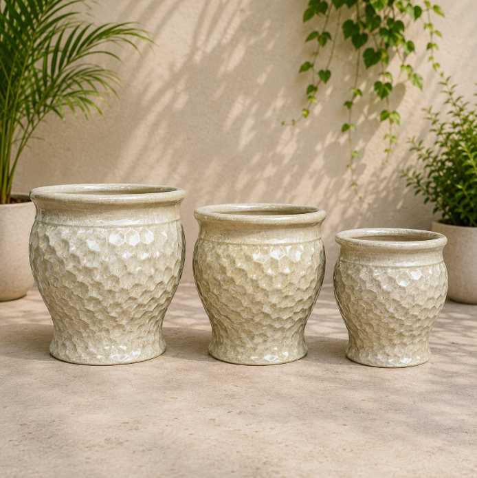 Vintage Honeycomb Pot
