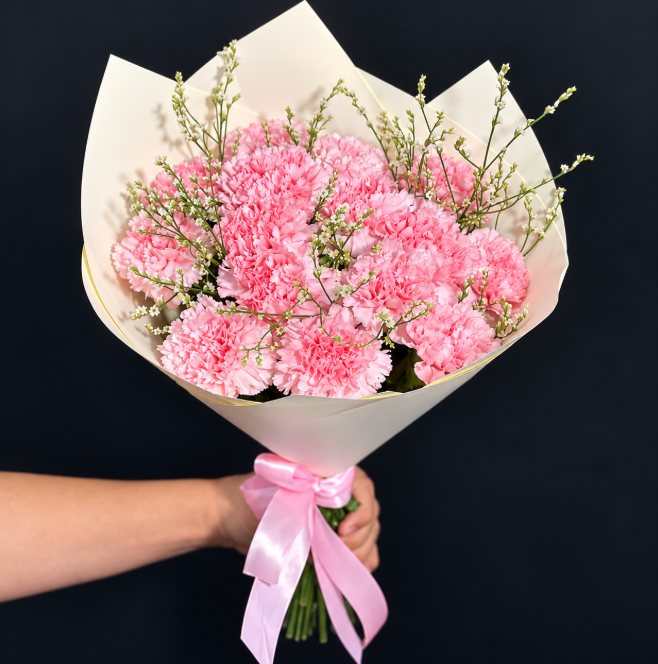 Soft Pink Carnation Bouquet