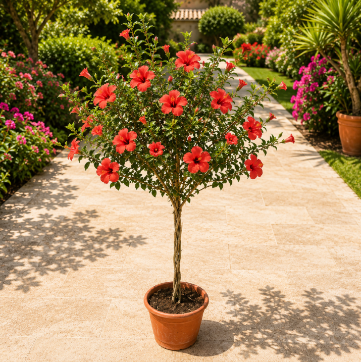 Hibiscus Twisted Red Tall