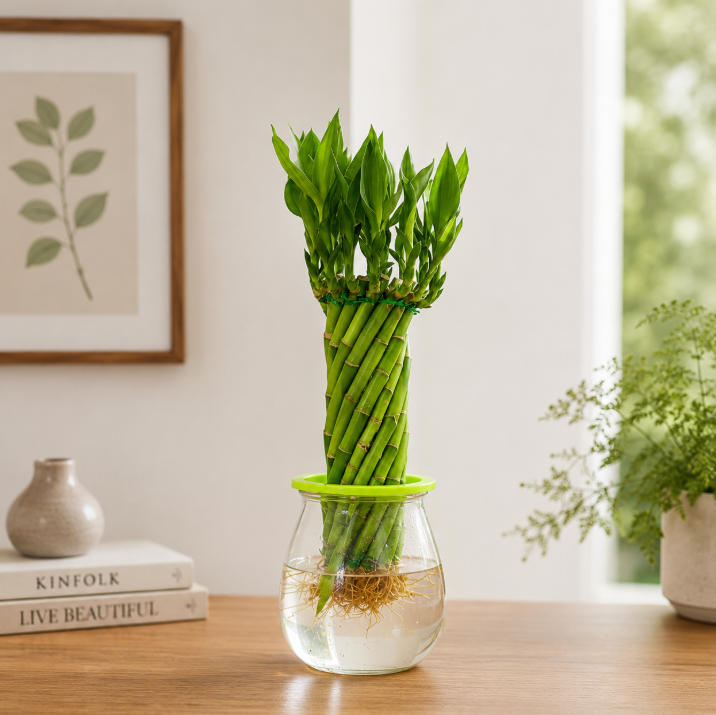 Twisted Lucky Bamboo Self Watering
